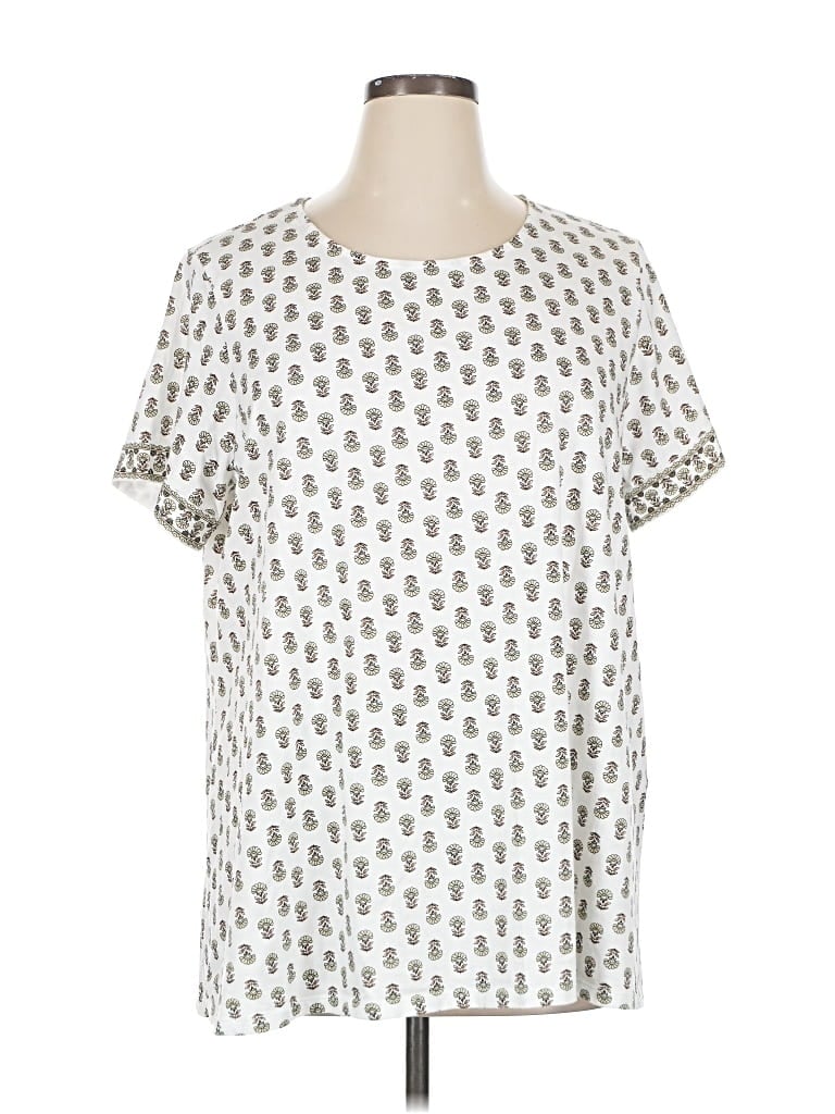 Pre-owned Purejill Short Sleeve T-shirt In Silver