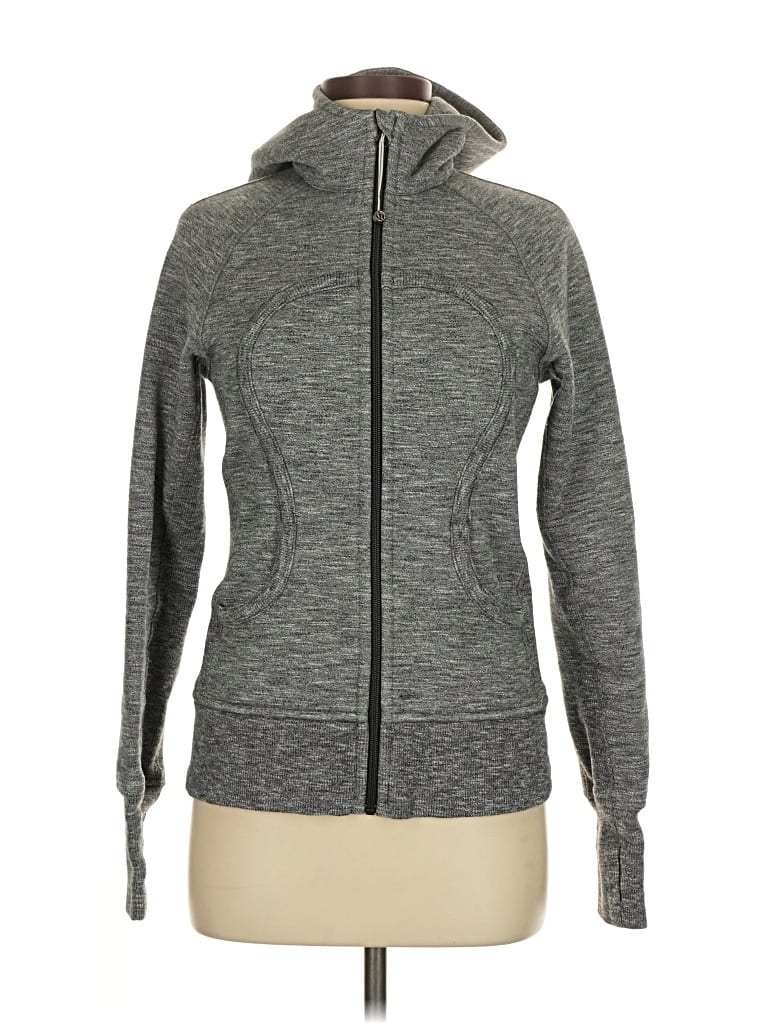 Pre-owned Lululemon Athletica Zip Up Hoodie In Gray