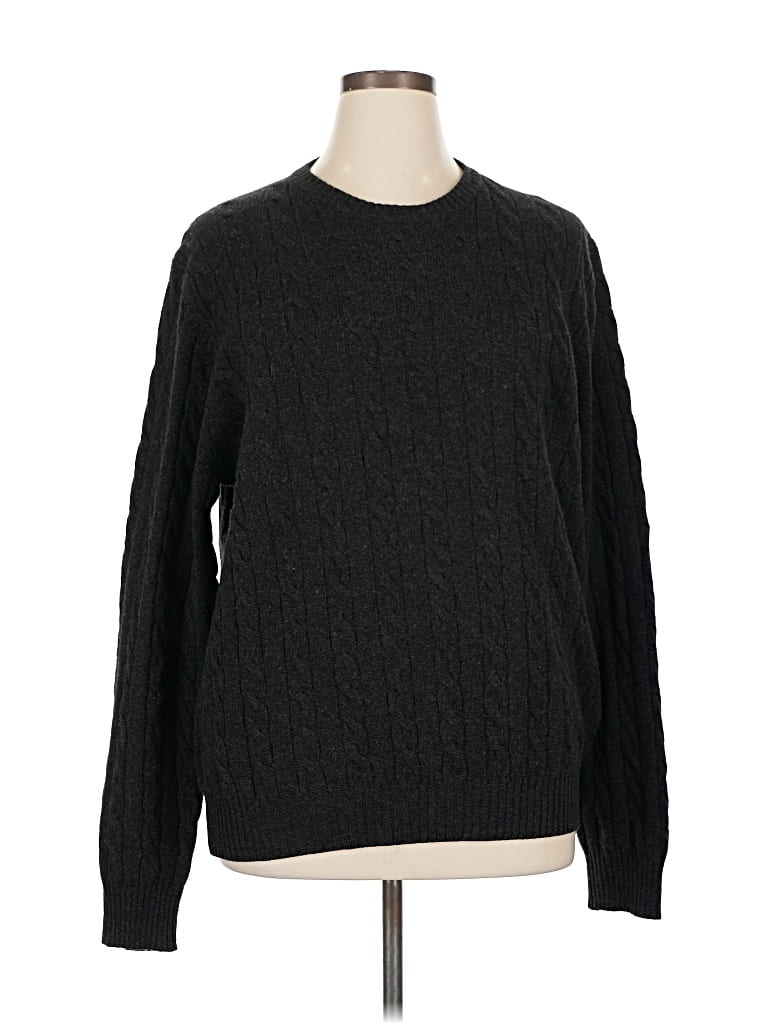 Pre-owned Brooks Brothers Wool Pullover Sweater In Black