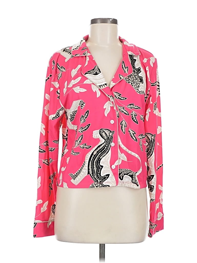 Pre-owned Noli Long Sleeve Blouse In Pink