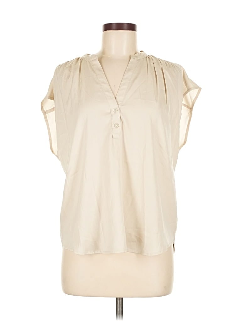 Banana Republic Factory Store Sleeveless Blouse In White