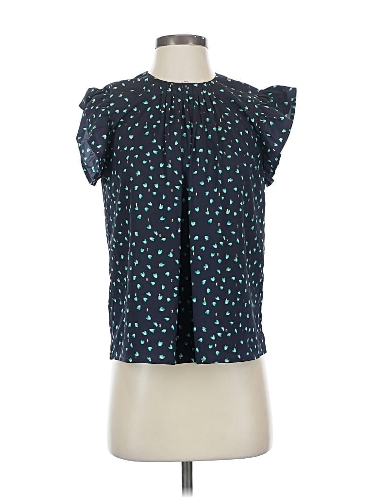 Pre-owned Thml Short Sleeve Blouse In Blue