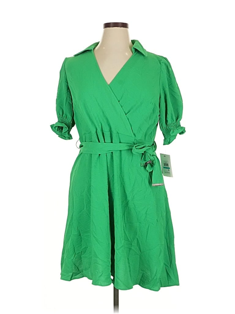 Pre-owned Dkny Casual Dress In Green