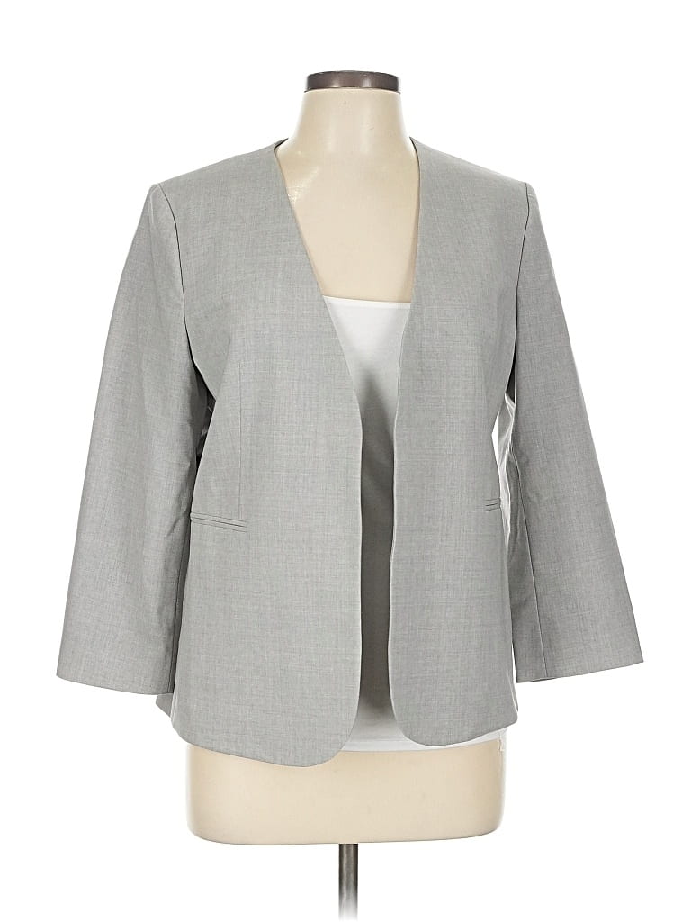 Pre-owned Theory Wool Blazer Jacket In Gray