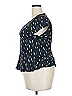 Cotélac 100% Polyester Blue Short Sleeve Blouse Size XL (4) - photo 5