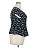 Cotélac 100% Polyester Blue Short Sleeve Blouse Size XL (4) - photo 4