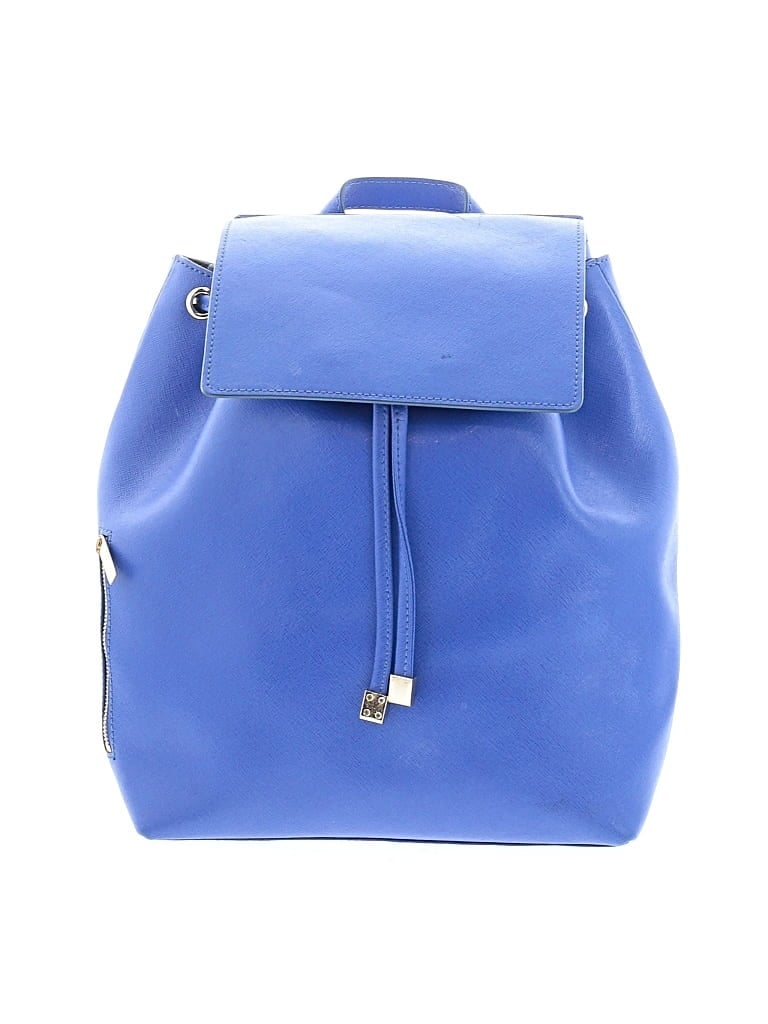 Pre-owned Barneys New York Leather Backpack In Blue