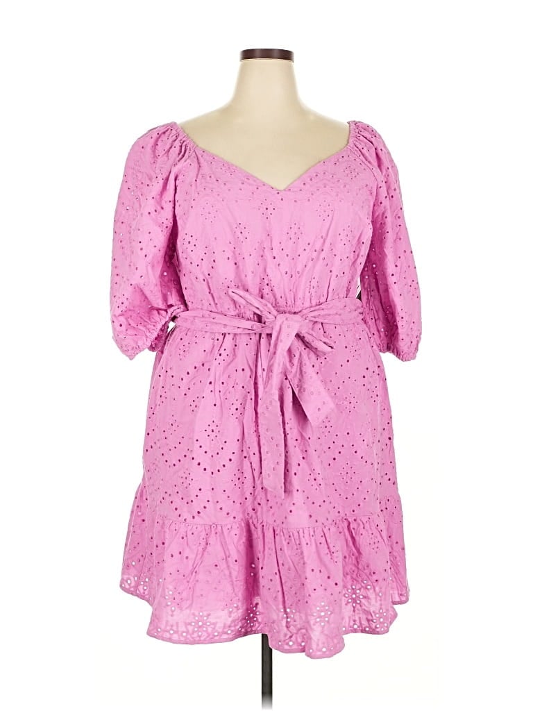 Eloquii Elements Casual Dress In Pink