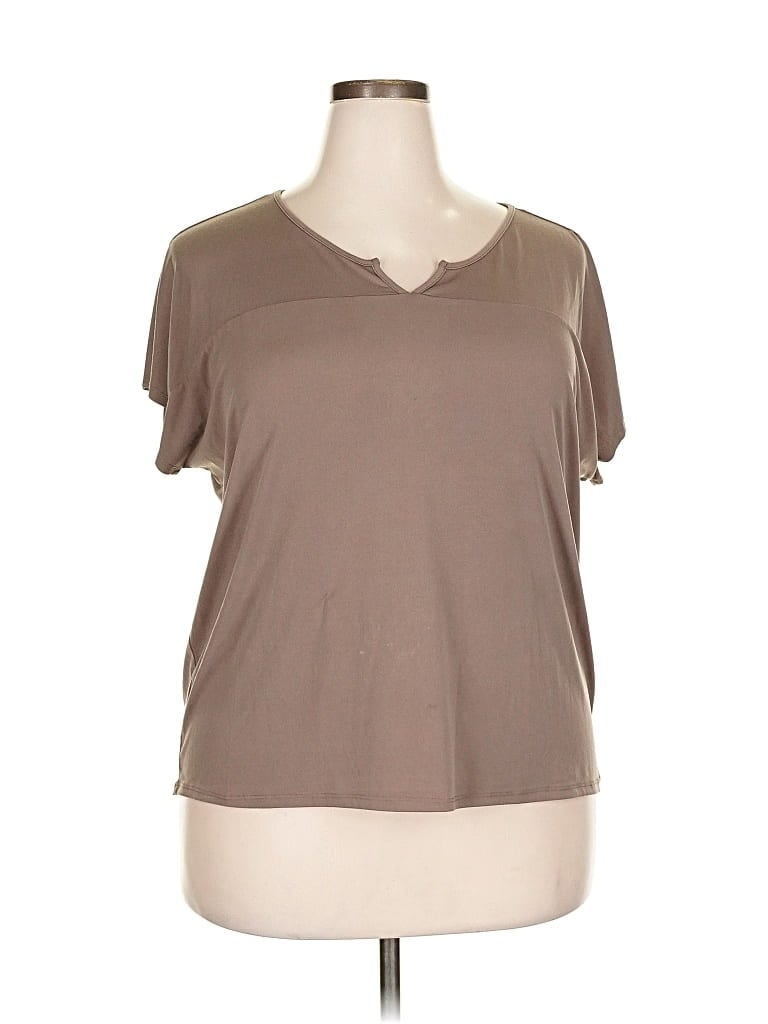 Pre-owned Jaclyn Smith Short Sleeve T-shirt In Brown