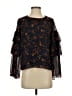 Madewell 100% Polyester Black 3/4 Sleeve Blouse Size S - photo 1