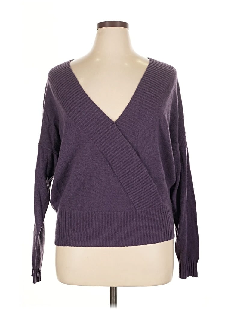 Pre-owned Garnet Hill Pullover Sweater In Purple