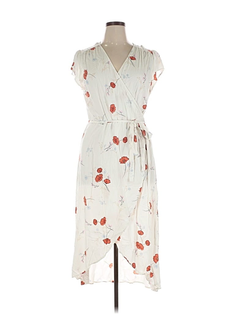 Pre-owned A.n.a. A New Approach Casual Dress In White