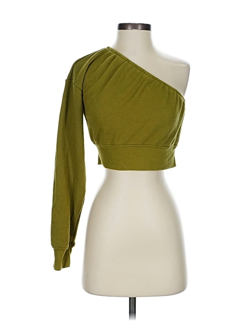 Pre-owned La Hearts Tube Top Green One Shoulder Neckline Tops