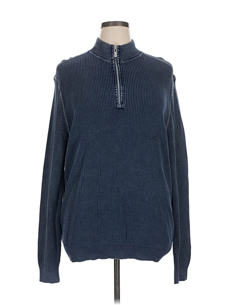 Pre-owned Tommy Bahama Turtleneck Sweater In Blue