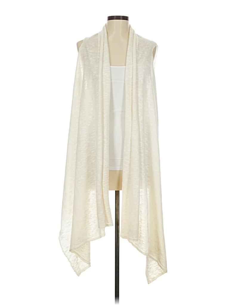 Pre-owned Eileen Fisher Cardigan Sweater In White