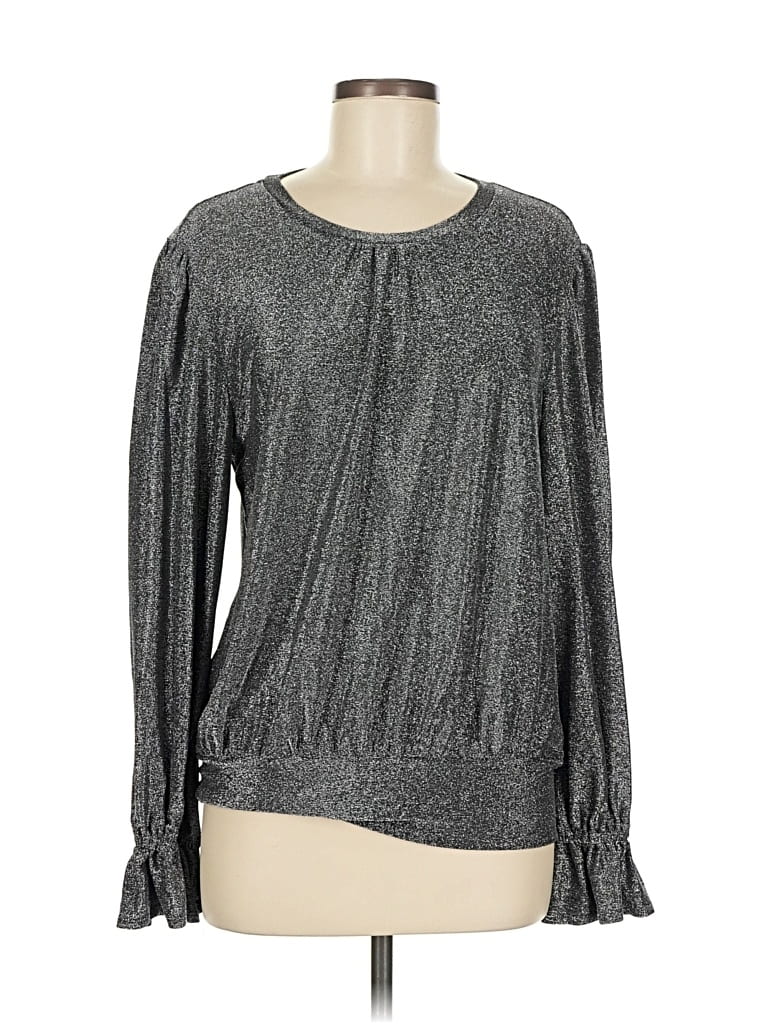 Pre-owned Karl Lagerfeld Long Sleeve Blouse In Silver