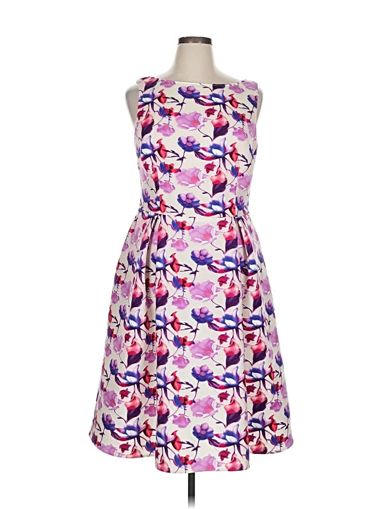 Pre-owned Teri Jon Cocktail Dress In Purple