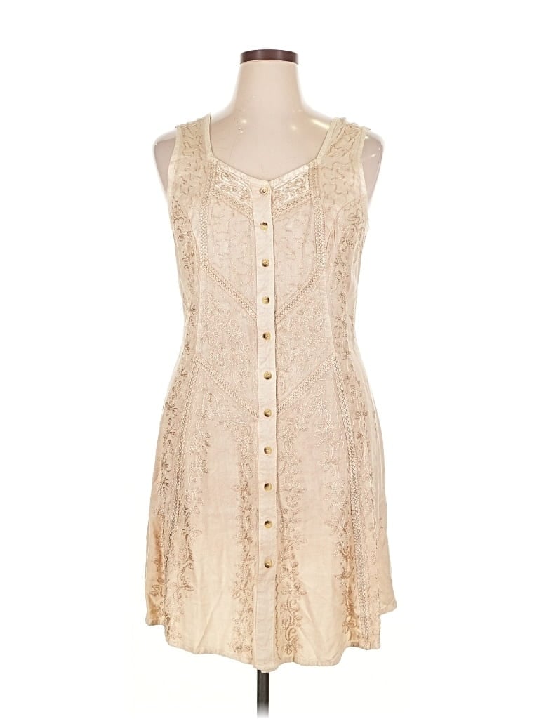 Pre-owned Assorted Brands Casual Dress In White