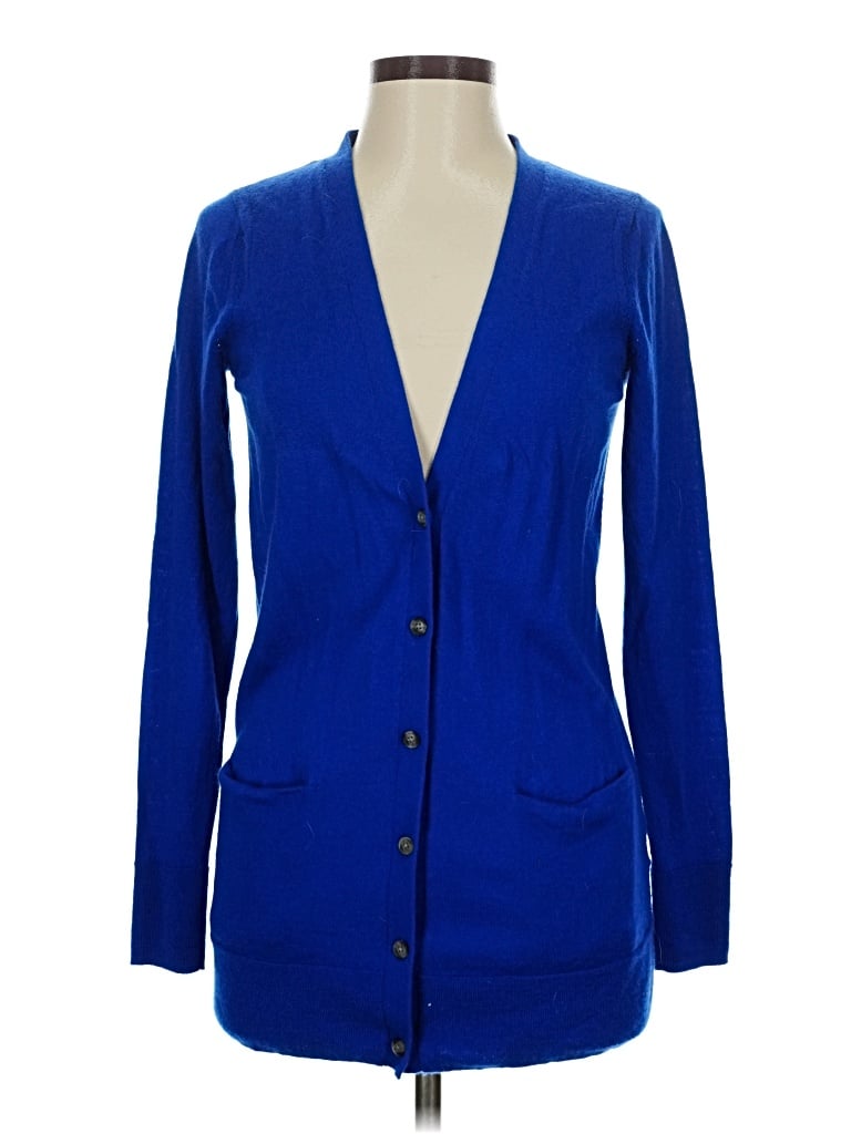 Pre-owned Banana Republic Wool Cardigan Sweater In Blue
