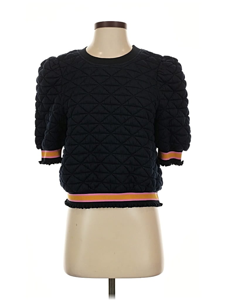 Pre-owned Voy Short Sleeve Turtleneck In Black