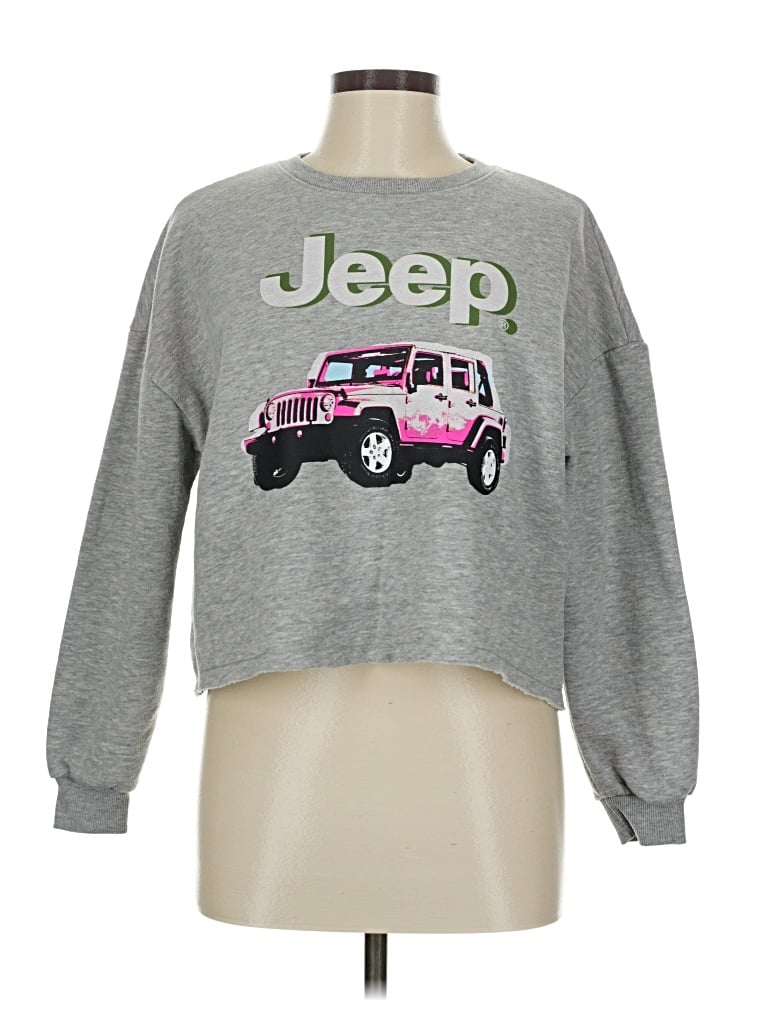 Pre-owned Francesca's Sweatshirt In Gray