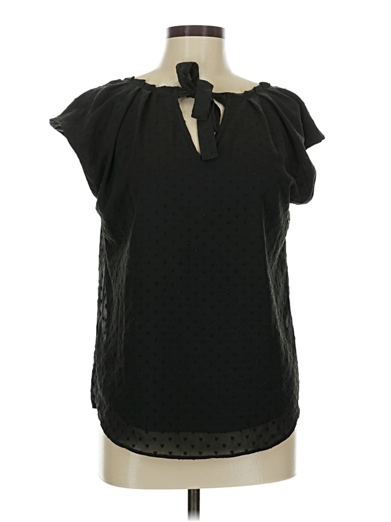 LC LAUREN CONRAD Pre-owned Short Sleeve Blouse In Black