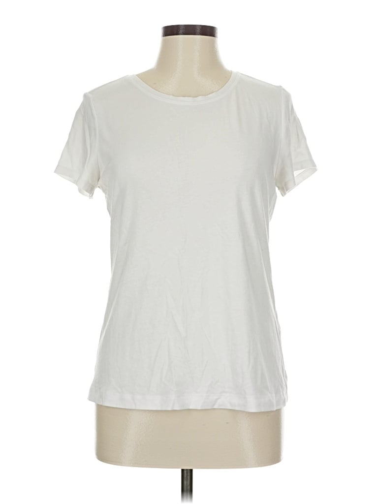 Pre-owned Banana Republic Factory Store Short Sleeve T-shirt In White
