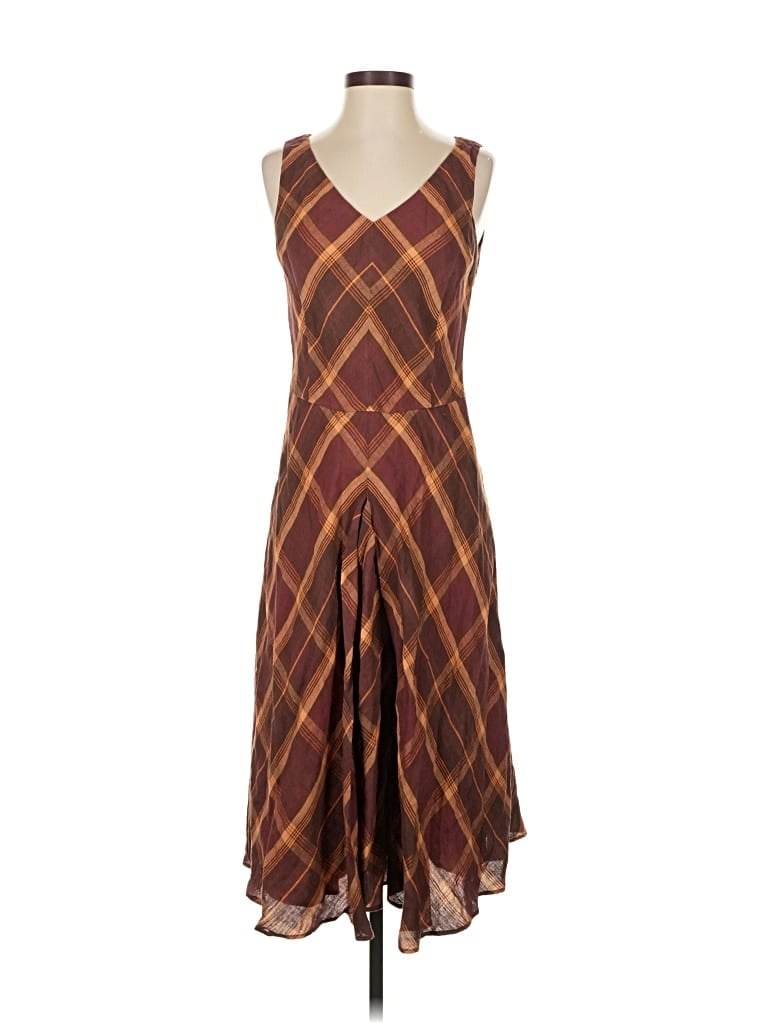 Pre-owned Lafayette 148 Casual Dress In Brown