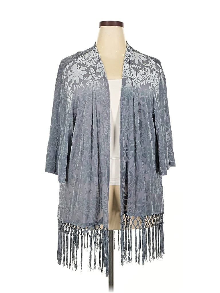 Pre-owned Torrid Kimono In Gray
