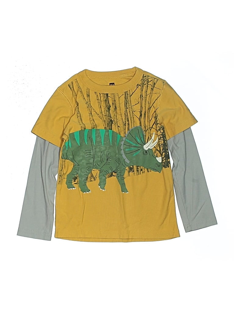 Pre-owned Tea Kids' Long Sleeve T-shirt In Yellow
