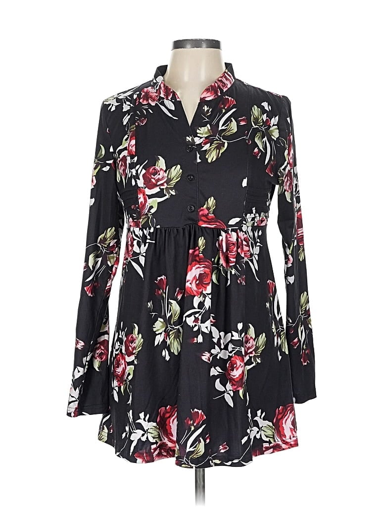 Pre-owned Sese Code Long Sleeve Blouse In Black