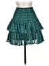 Reset 100% Rayon Paisley Teal Green Casual Skirt Size S - photo 1