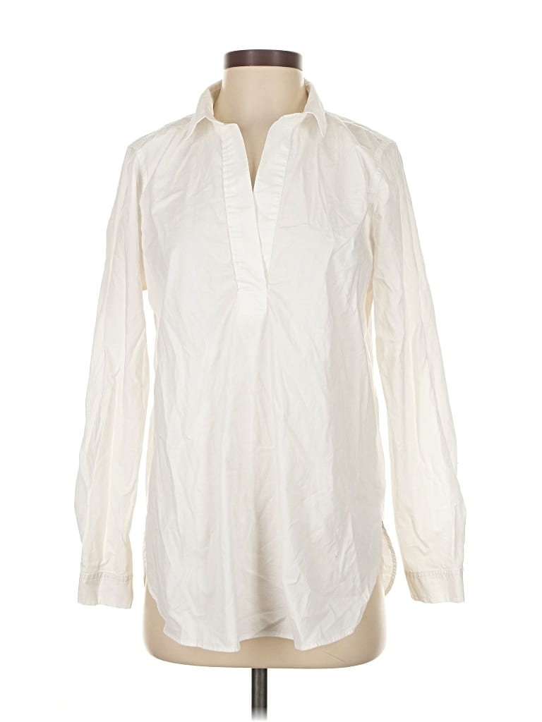 J.CREW FACTORY STORE Pre-owned Long Sleeve Blouse In White