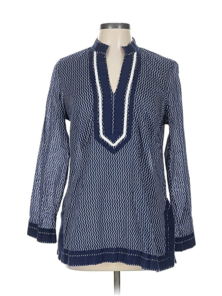 Pre-owned Kenar Long Sleeve Blouse In Blue