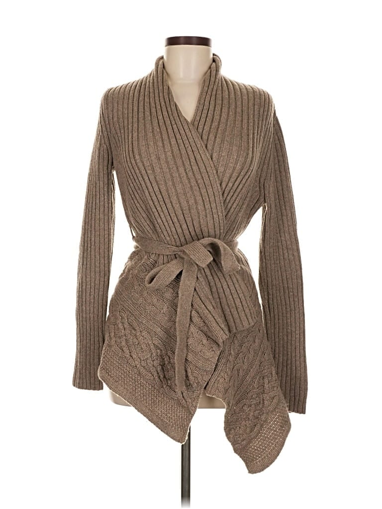 Pre-owned Bcbgmaxazria Cardigan Sweater In Brown