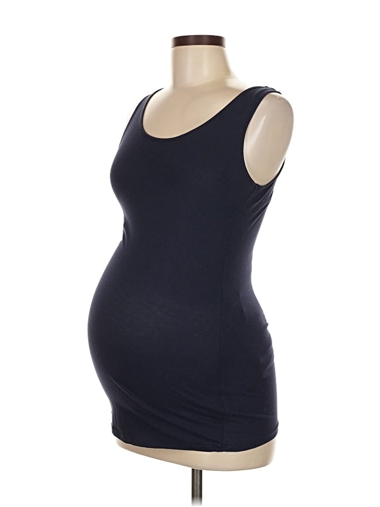 Pre-owned A Pea In The Pod Tank Top Blue Strapless Neckline Tops