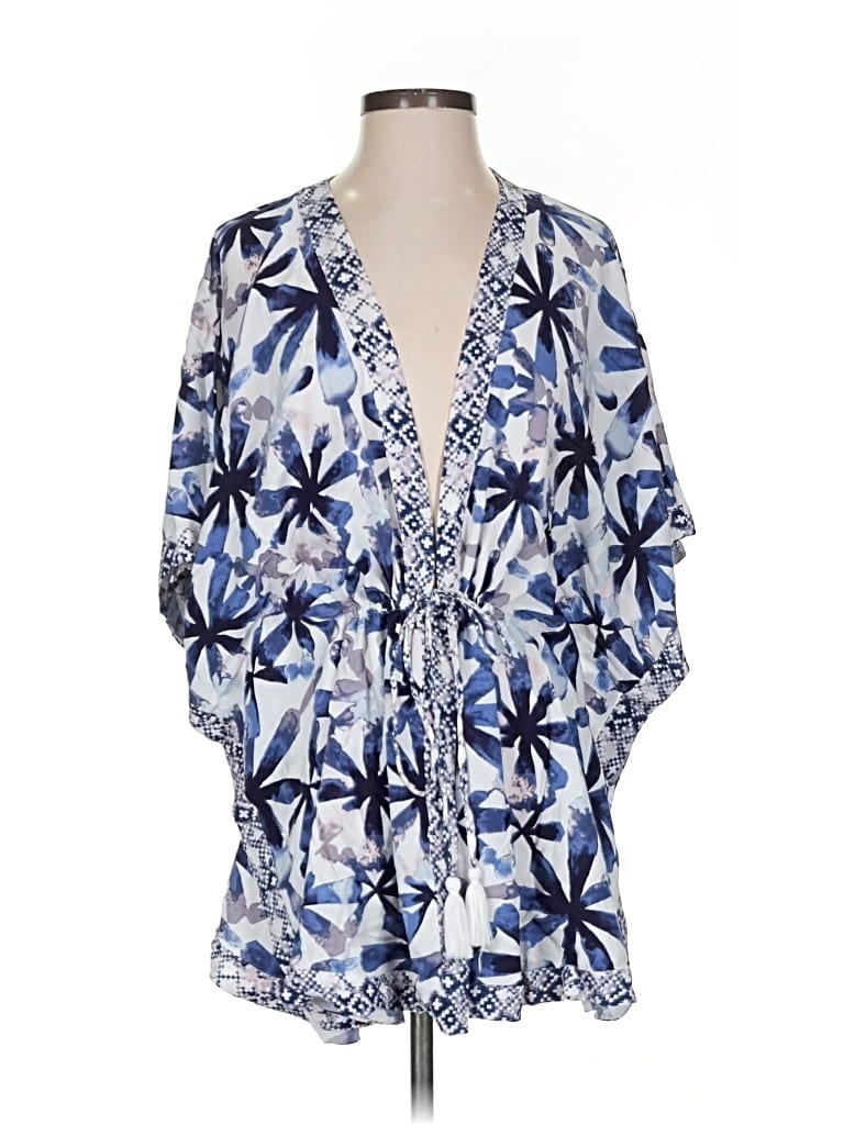 Pre-owned Shimera 3/4 Sleeve Blouse In Blue