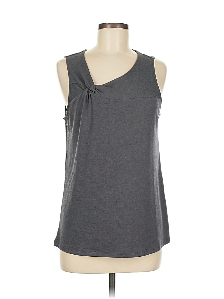 Pre-owned 41hawthorn Sleeveless Top Gray Halter Neckline Tops
