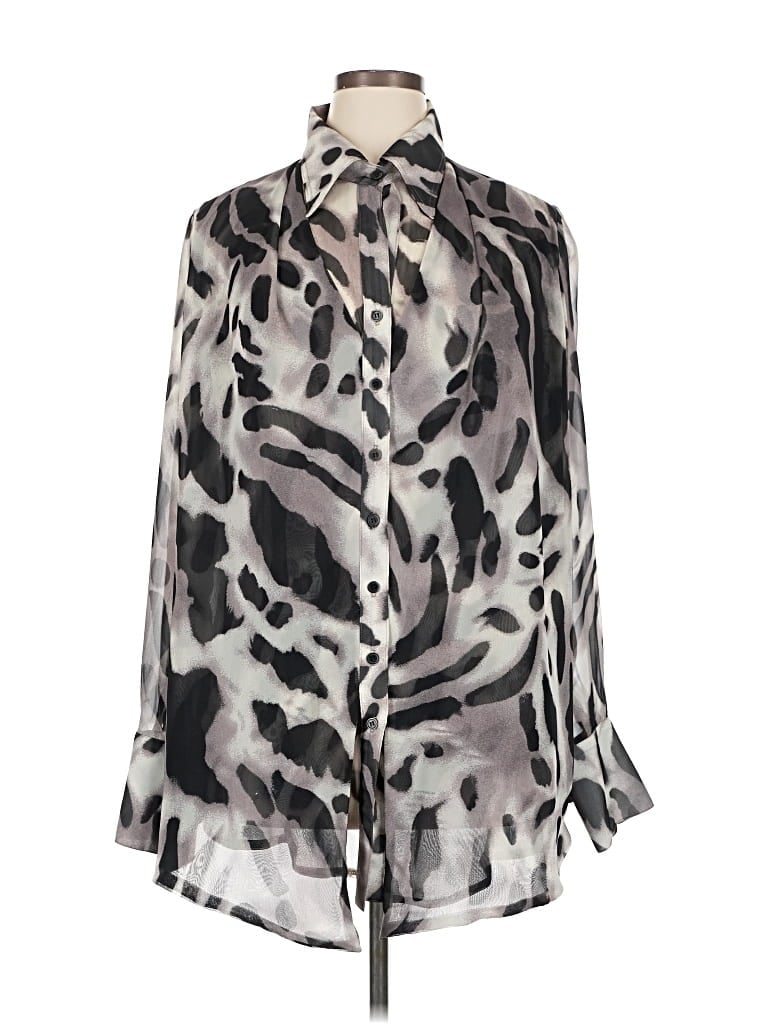 Pre-owned Couleur By Finley Sleeveless Blouse In Silver