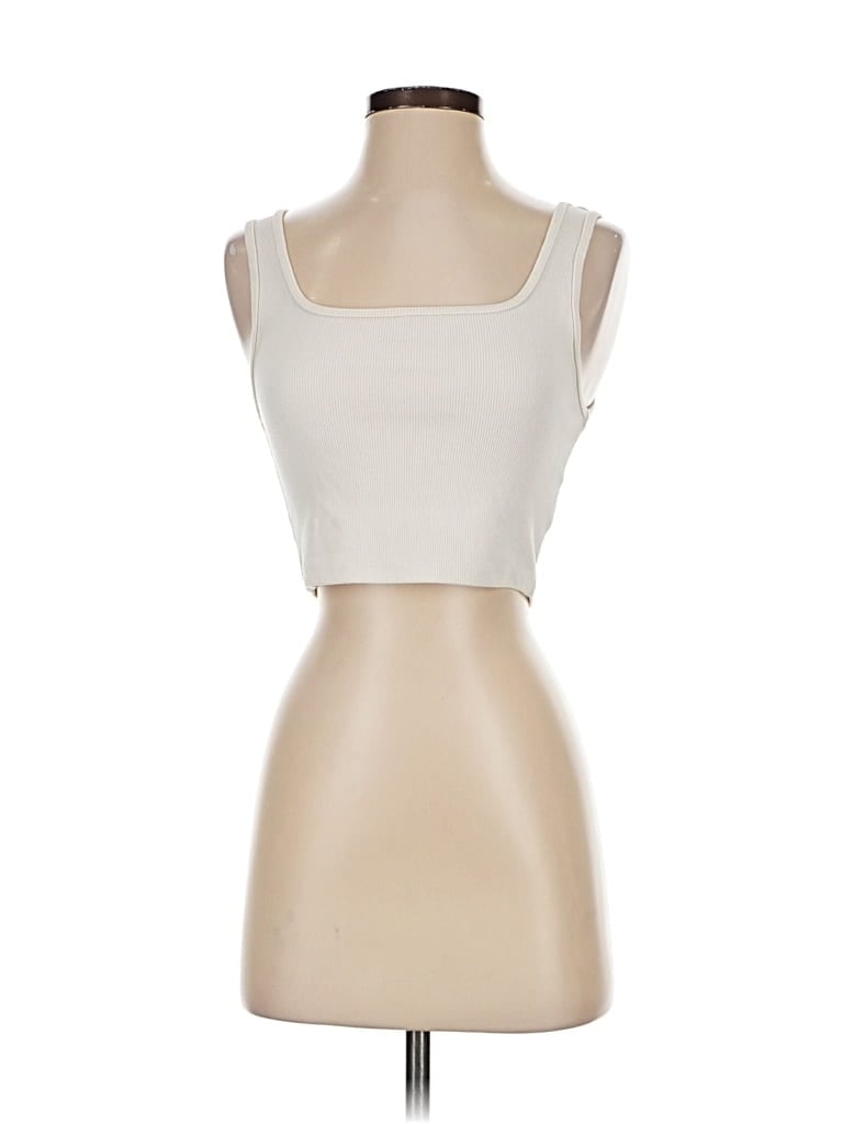 Pre-owned H&m Tube Top Ivory Strapless Neckline Tops In White