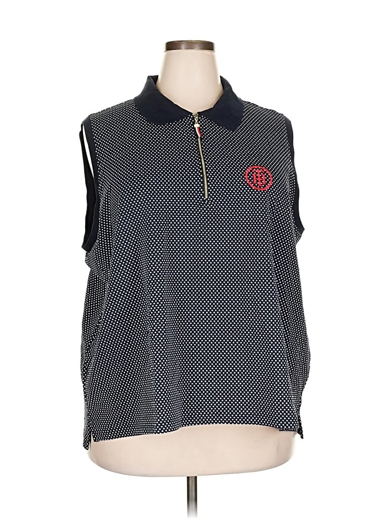 Pre-owned Tommy Hilfiger Sleeveless Top Gray Halter Neckline Tops