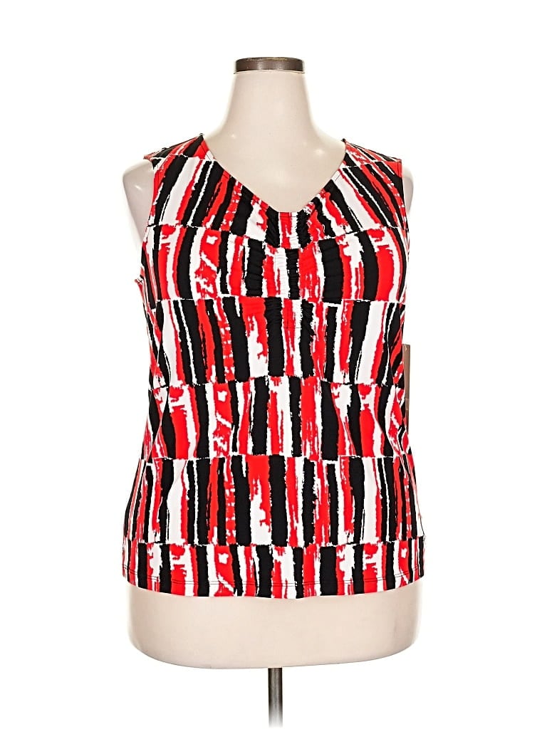 Pre-owned Laura Ashley Sleeveless Blouse In Red