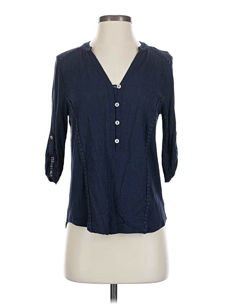 Pre-owned Democracy 3/4 Sleeve Blouse In Blue