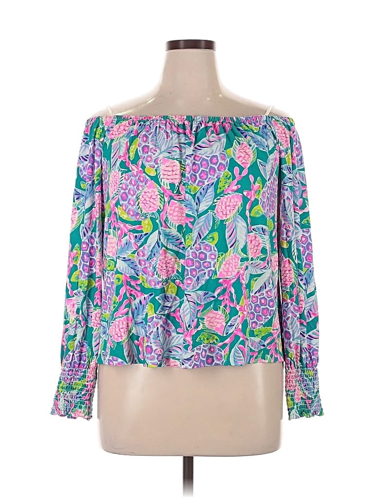 Pre-owned Lilly Pulitzer Long Sleeve Blouse In Pink