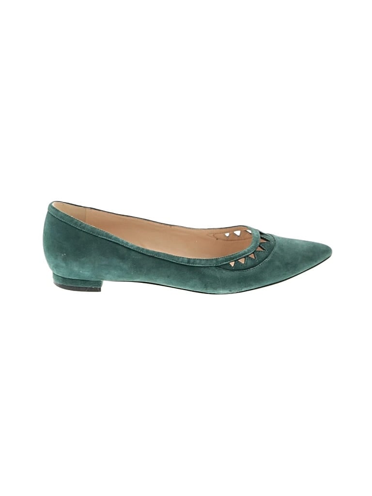 Pre-owned Nine West Flats In Green