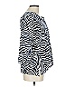 La Mer Luxe 100% Rayon Animal Print Blue 3/4 Sleeve Blouse Size L - photo 4