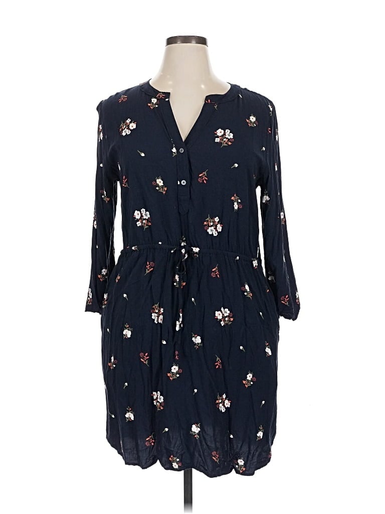 Pre-owned Ann Taylor Loft Outlet Casual Dress In Blue