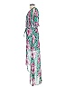 Leifnotes 100% Polyester Print Teal Cocktail Dress Size 12 - photo 5