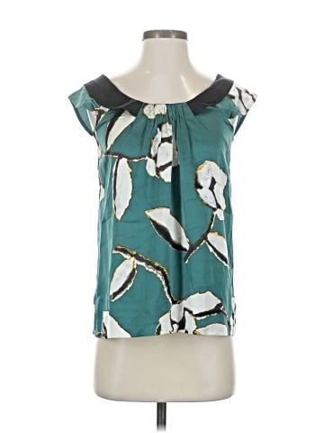 Mint Sleeveless Silk Top (view 1)