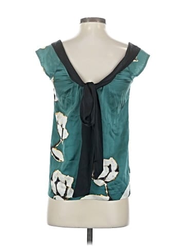 Mint Sleeveless Silk Top (view 2)